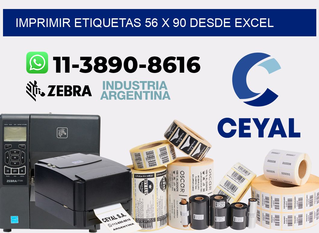 imprimir etiquetas 56 x 90 desde excel