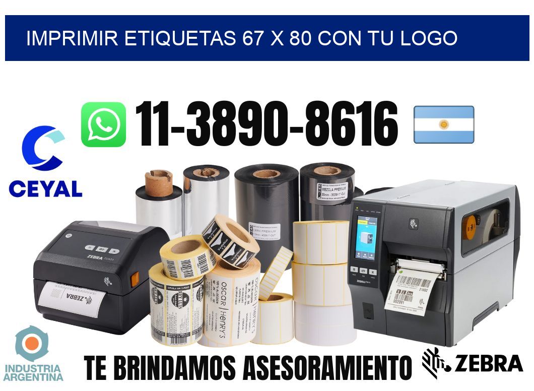 imprimir etiquetas 67 x 80 con tu logo