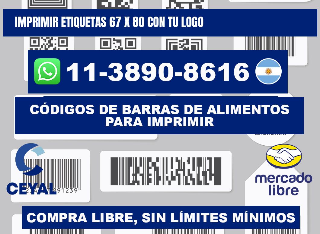 imprimir etiquetas 67 x 80 con tu logo
