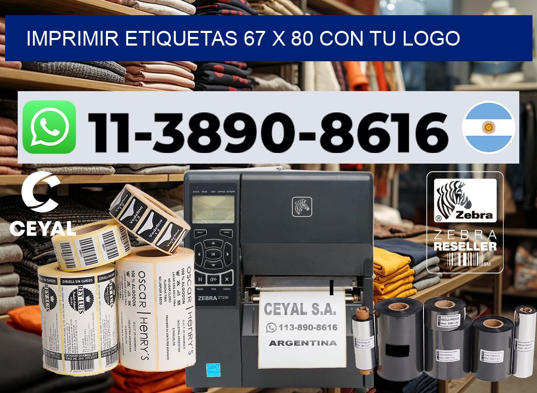 imprimir etiquetas 67 x 80 con tu logo