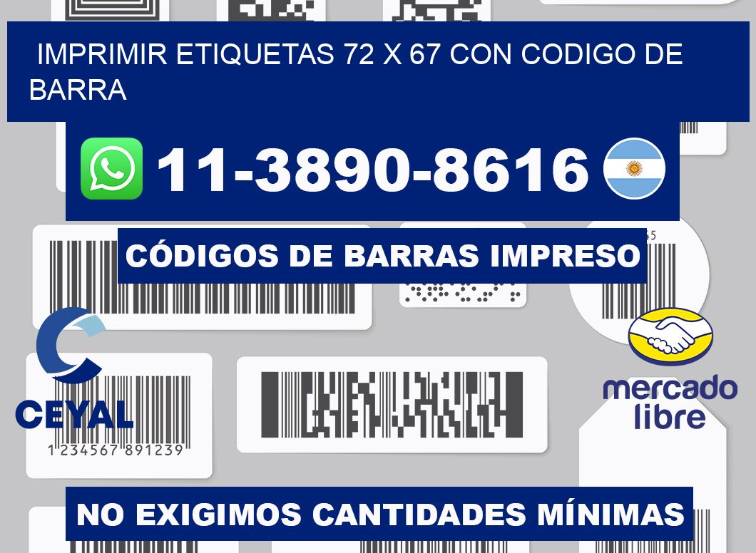 imprimir etiquetas 72 x 67 con codigo de barra