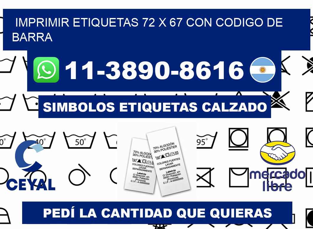 imprimir etiquetas 72 x 67 con codigo de barra