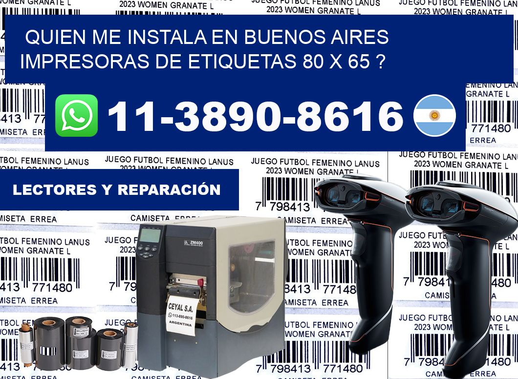 quien me instala en buenos aires impresoras de etiquetas 80 x 65 ?