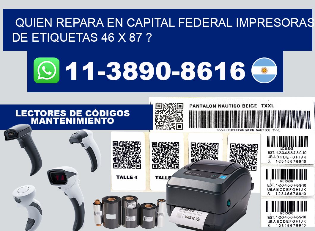 quien repara en capital federal impresoras de etiquetas 46 x 87 ?