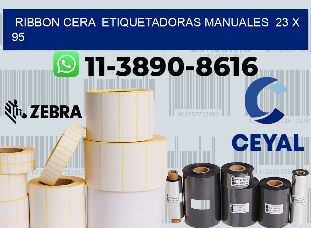 ribbon cera  Etiquetadoras Manuales  23 x 95