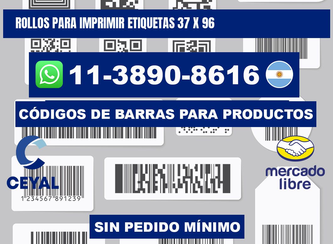 rollos para imprimir etiquetas 37 x 96