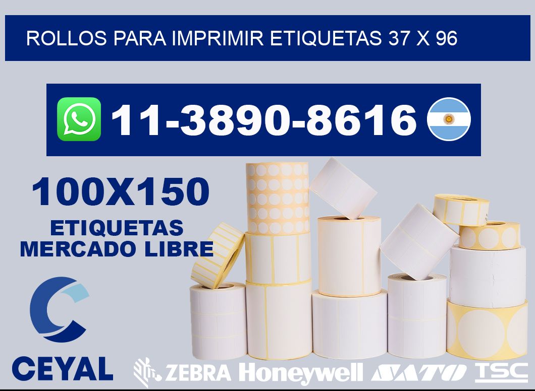 rollos para imprimir etiquetas 37 x 96
