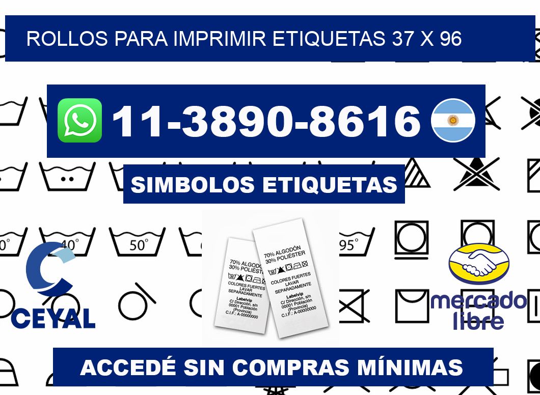 rollos para imprimir etiquetas 37 x 96