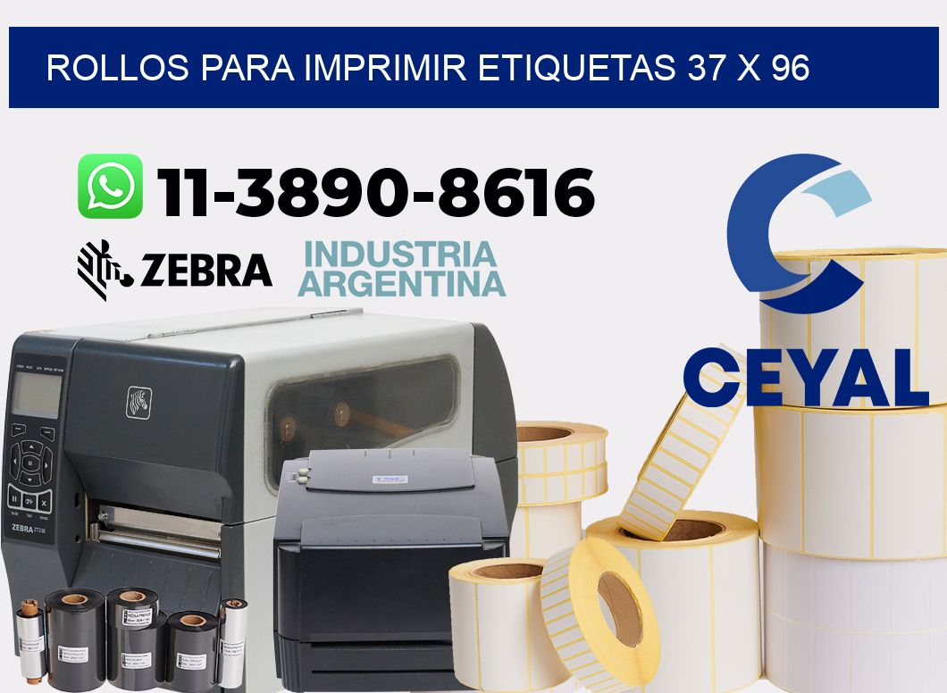 rollos para imprimir etiquetas 37 x 96