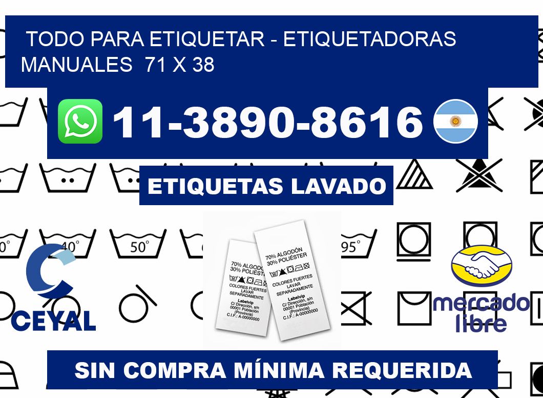 todo para etiquetar - Etiquetadoras Manuales  71 x 38