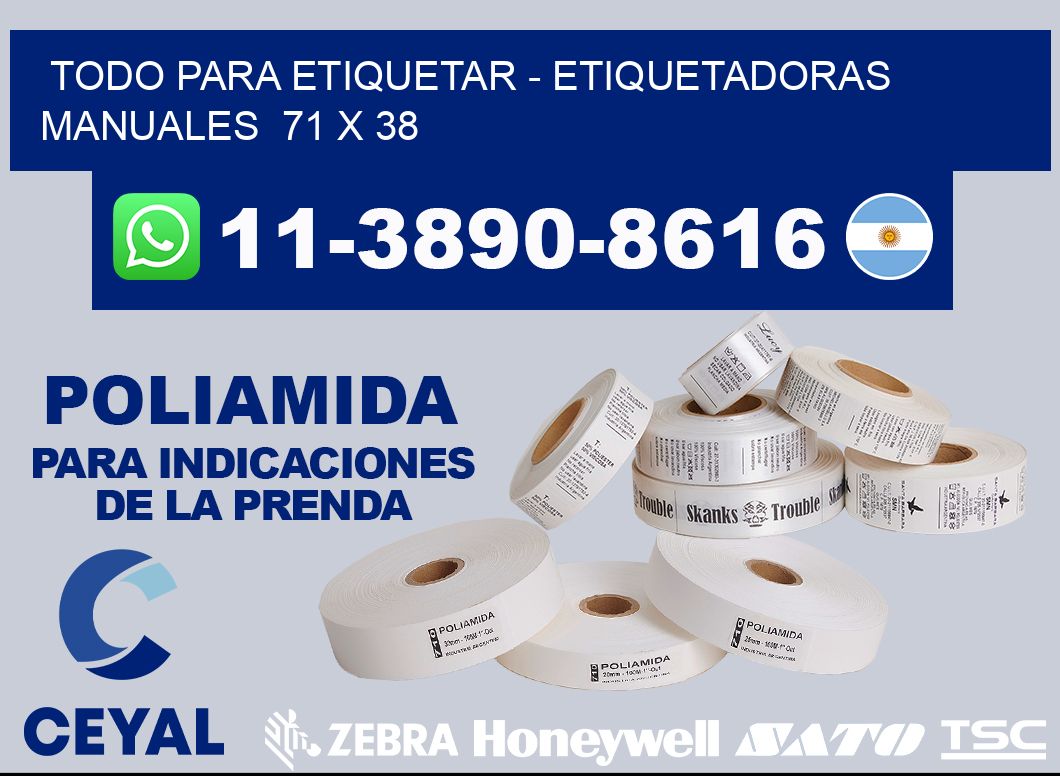 todo para etiquetar - Etiquetadoras Manuales  71 x 38