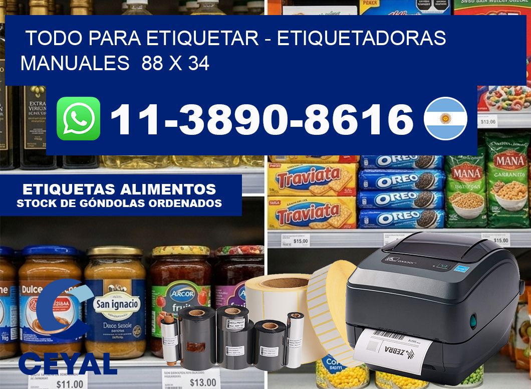 todo para etiquetar – Etiquetadoras Manuales  88 x 34