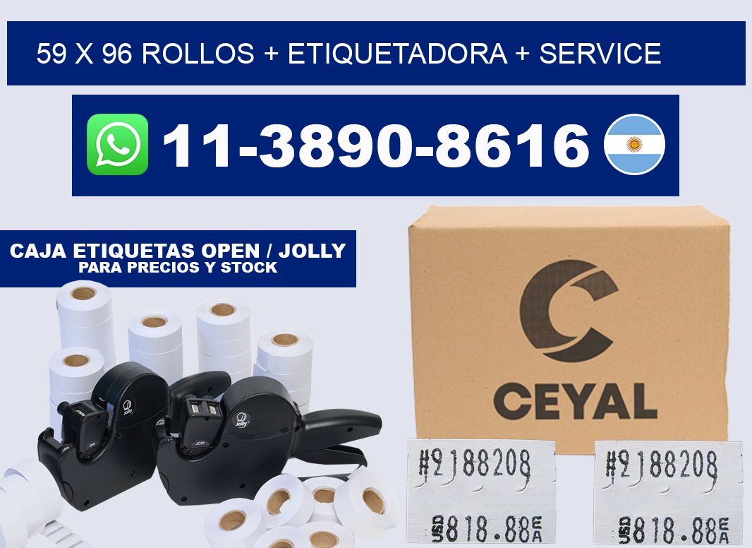 59 x 96 rollos + etiquetadora + service