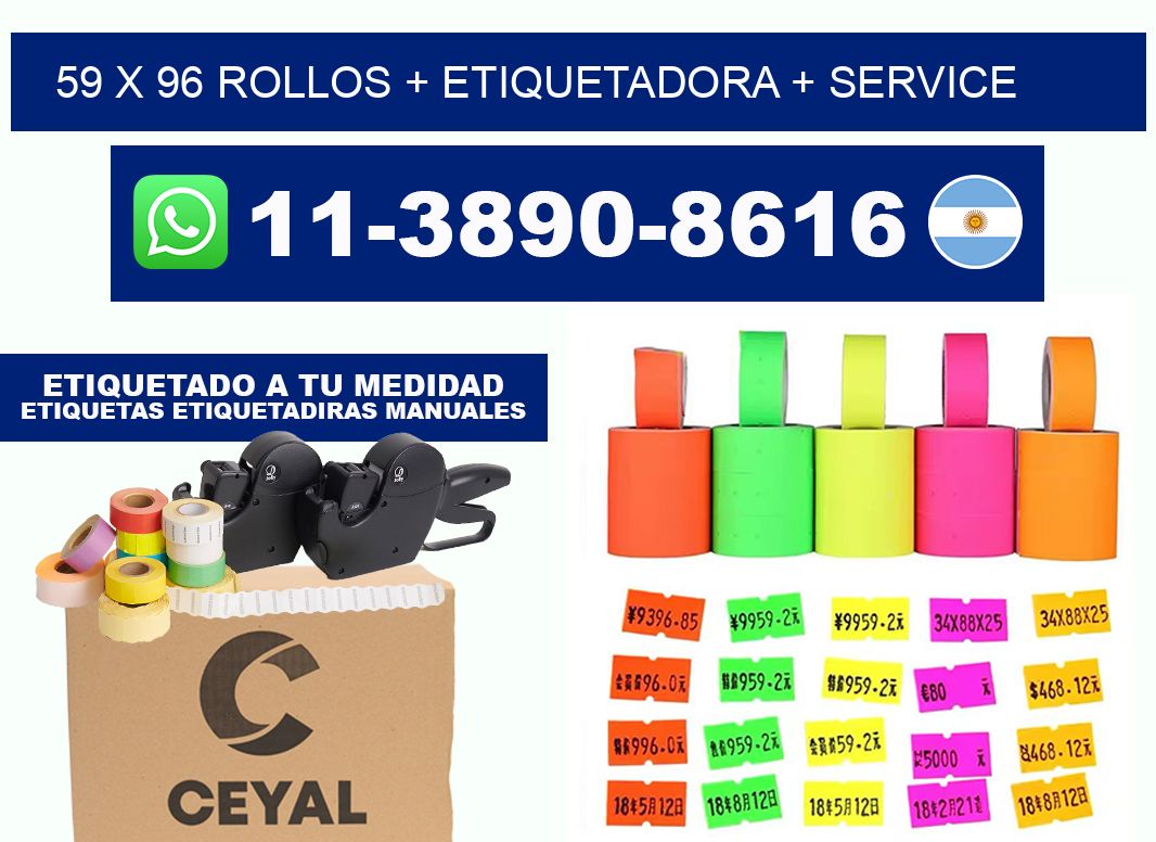 59 x 96 rollos + etiquetadora + service