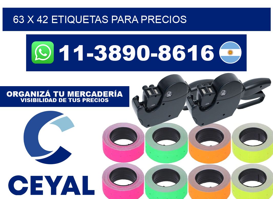 63 x 42 etiquetas para precios