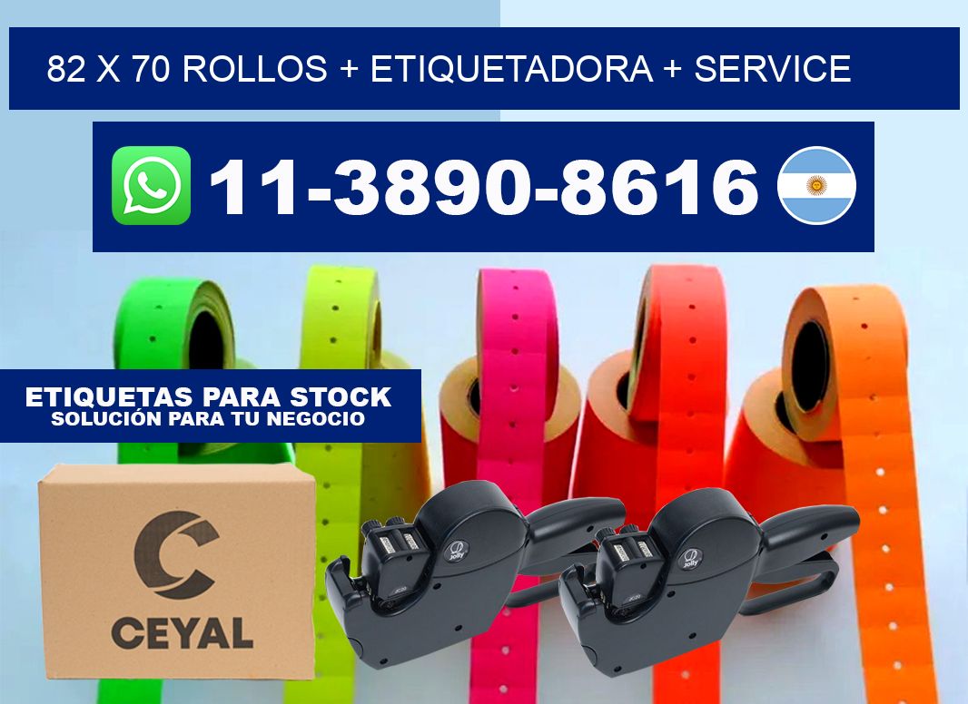 82 x 70 rollos + etiquetadora + service