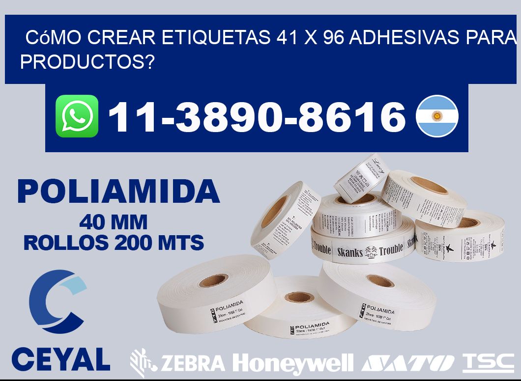 Cómo crear etiquetas 41 x 96 adhesivas para productos?
