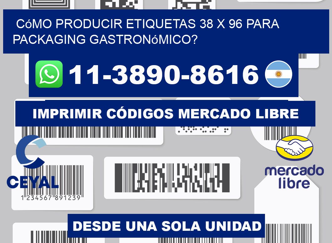 Cómo producir etiquetas 38 x 96 para packaging gastronómico?