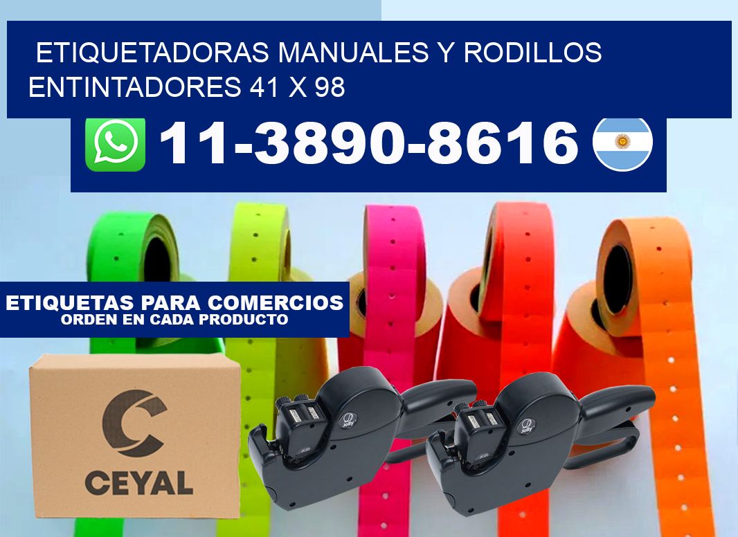 Etiquetadoras manuales y rodillos entintadores 41 x 98