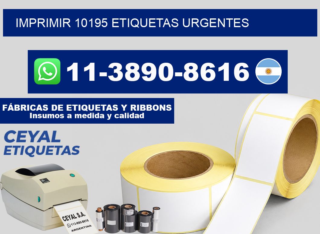 IMPRIMIR 10195 ETIQUETAS URGENTES