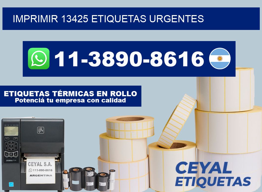 IMPRIMIR 13425 ETIQUETAS URGENTES