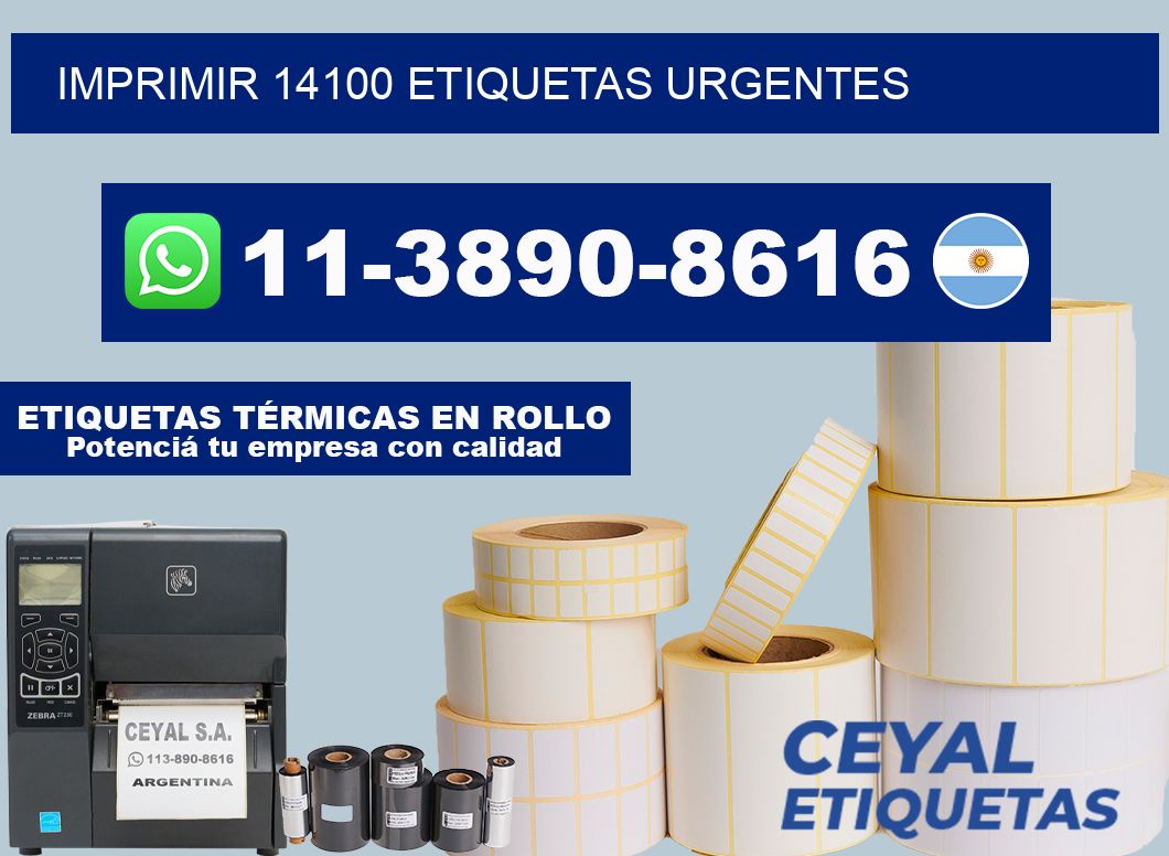 IMPRIMIR 14100 ETIQUETAS URGENTES