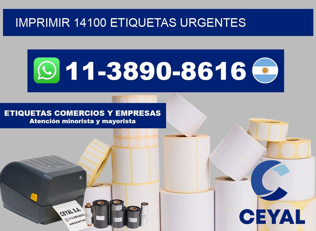 IMPRIMIR 14100 ETIQUETAS URGENTES