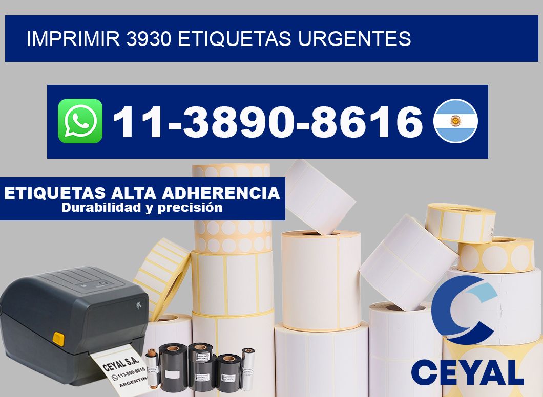 IMPRIMIR 3930 ETIQUETAS URGENTES