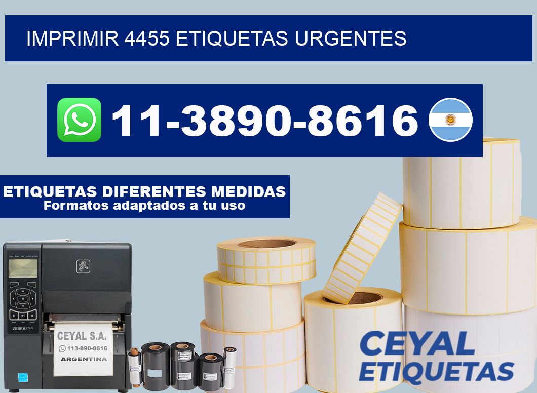 IMPRIMIR 4455 ETIQUETAS URGENTES