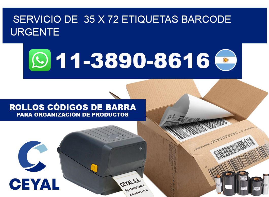 SERVICIO DE  35 x 72 ETIQUETAS BARCODE URGENTE