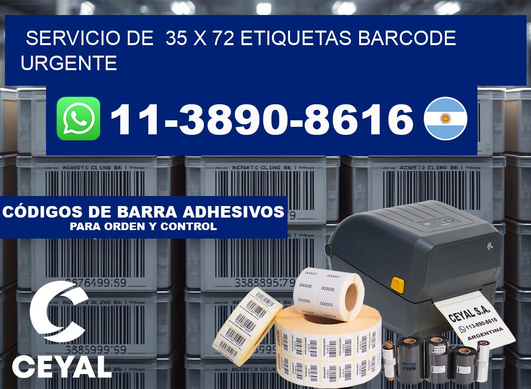 SERVICIO DE  35 x 72 ETIQUETAS BARCODE URGENTE