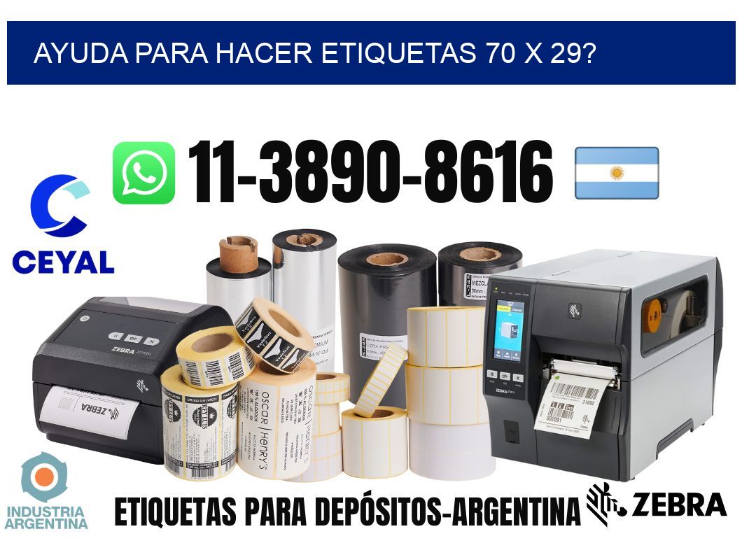 ayuda para hacer etiquetas 70 x 29?