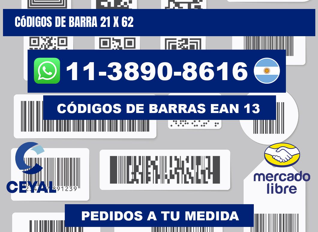 códigos de barra 21 x 62