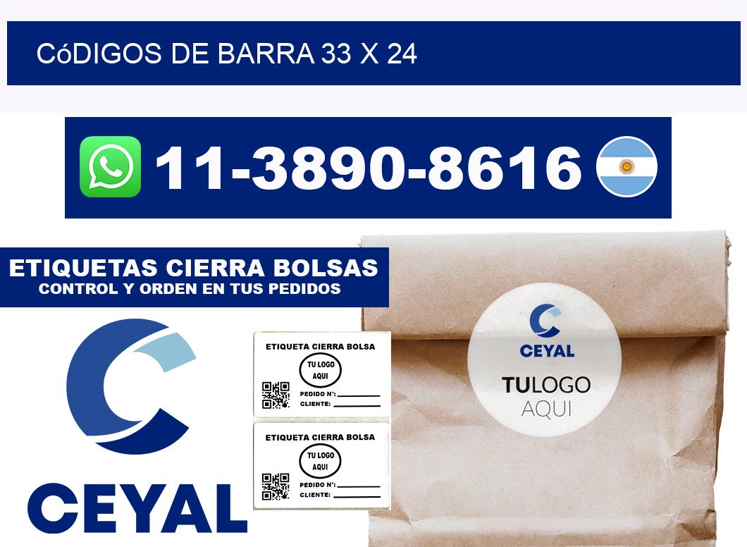códigos de barra 33 x 24