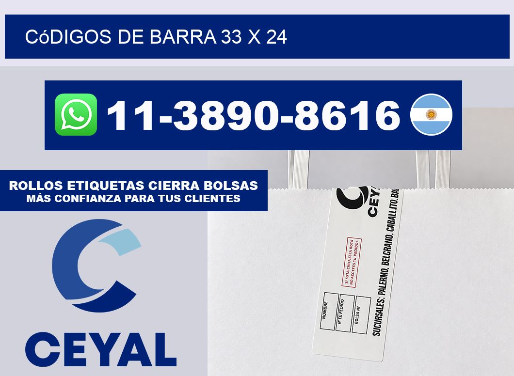 códigos de barra 33 x 24