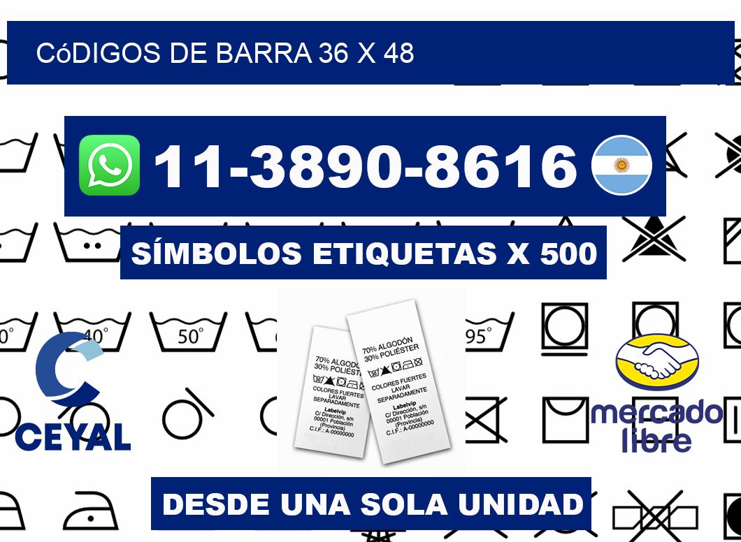 códigos de barra 36 x 48