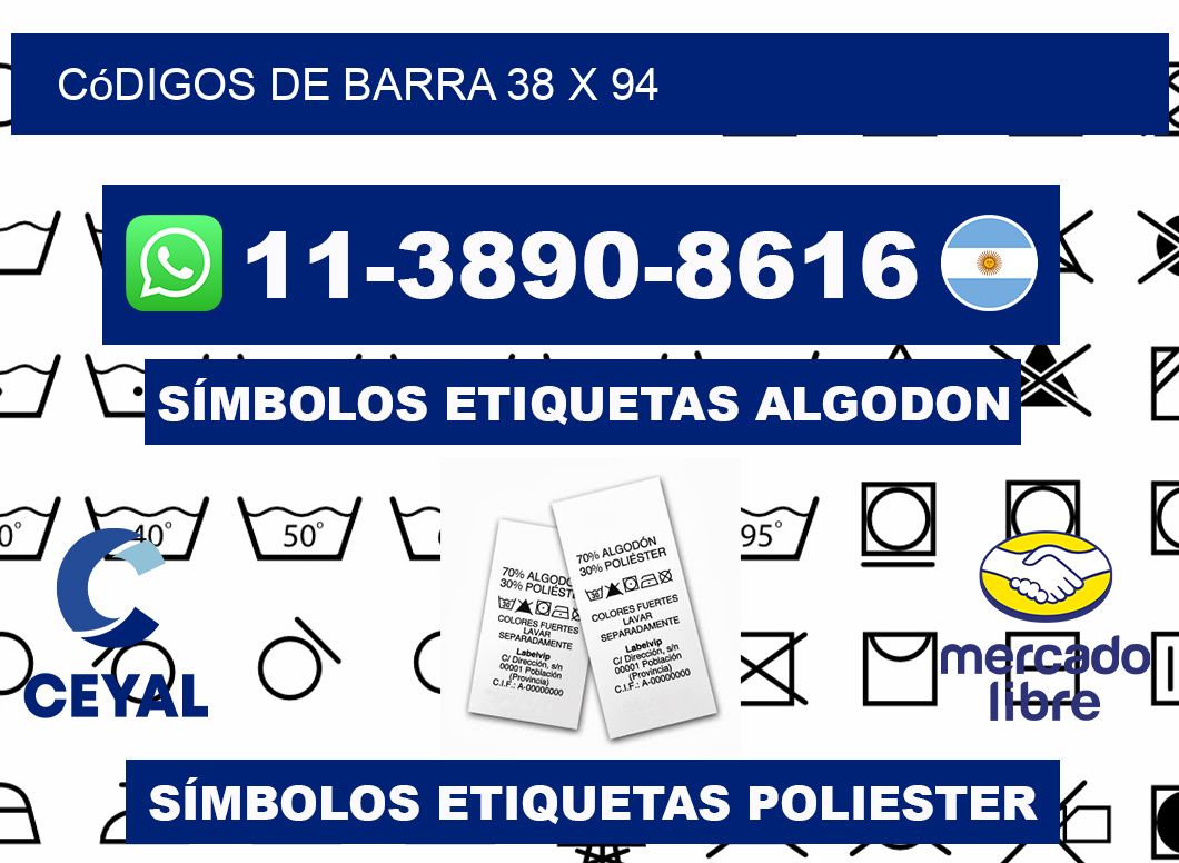 códigos de barra 38 x 94