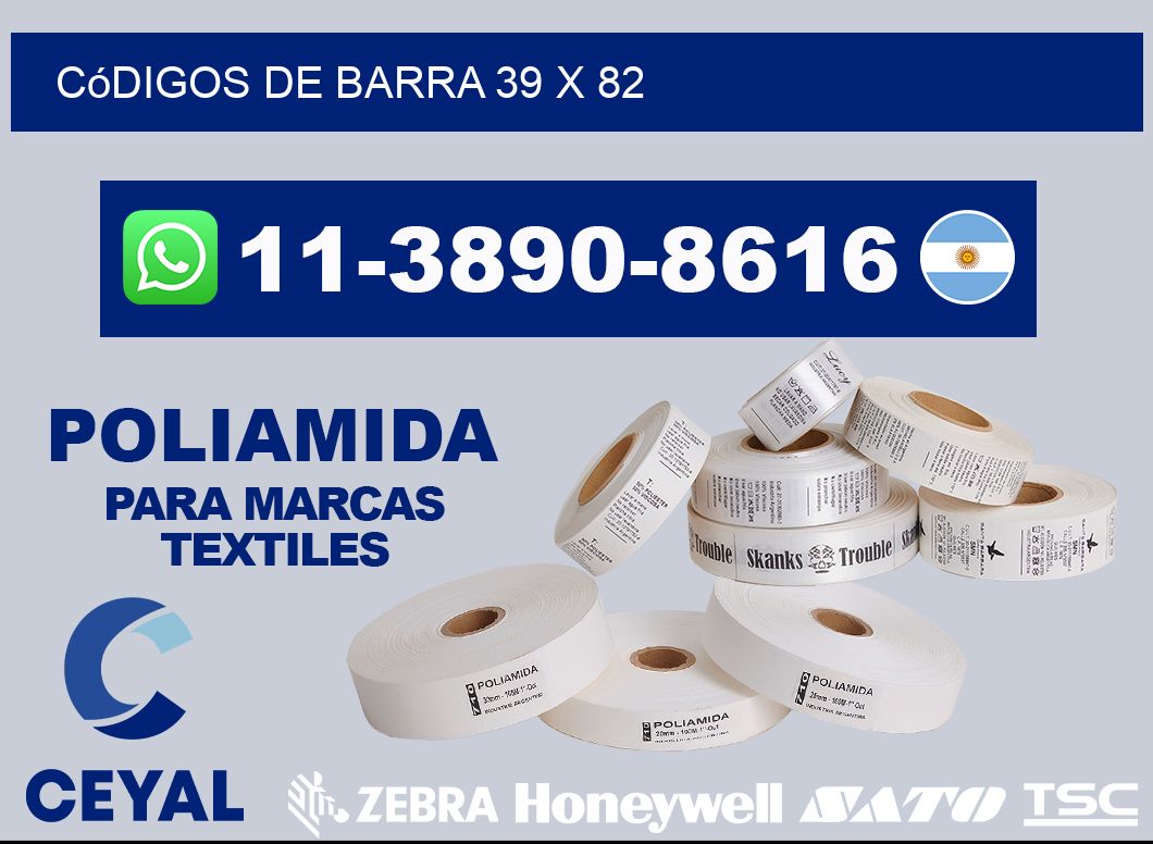 códigos de barra 39 x 82
