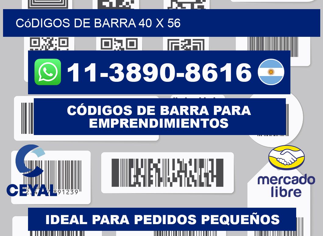 códigos de barra 40 x 56