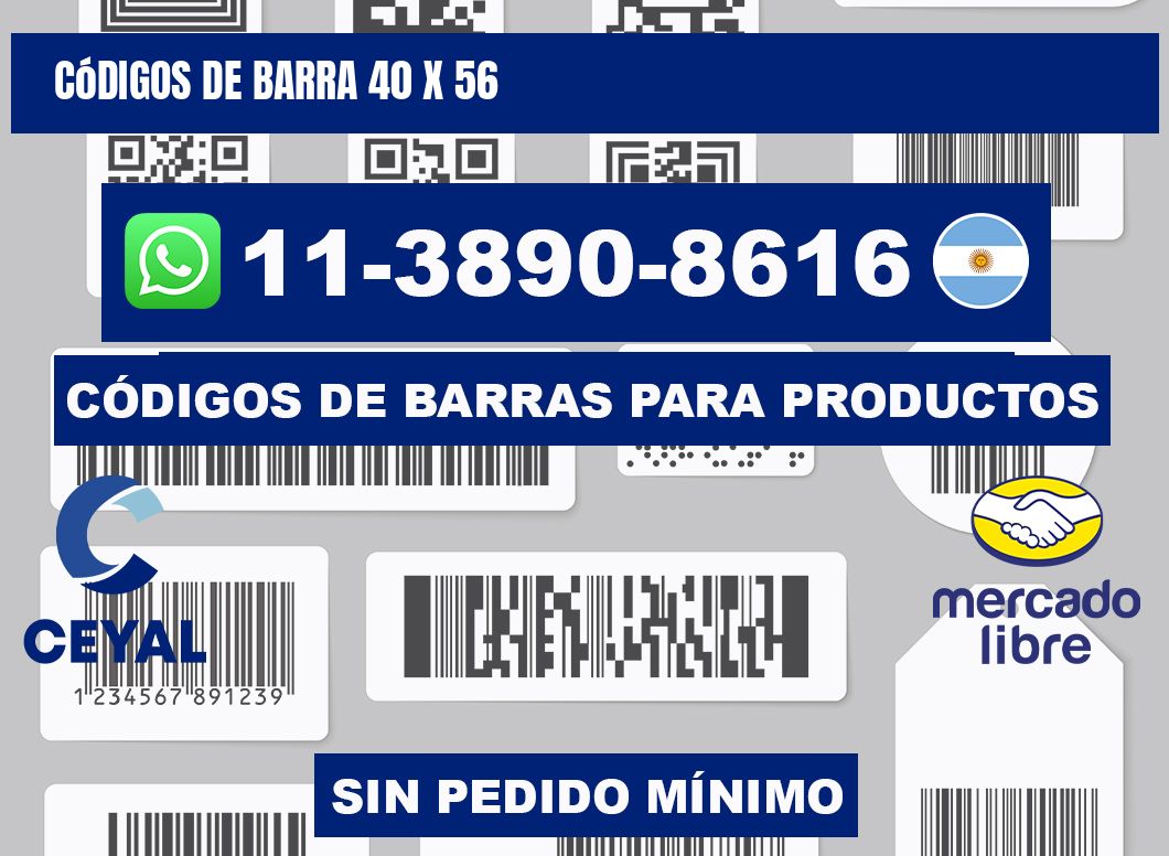 códigos de barra 40 x 56