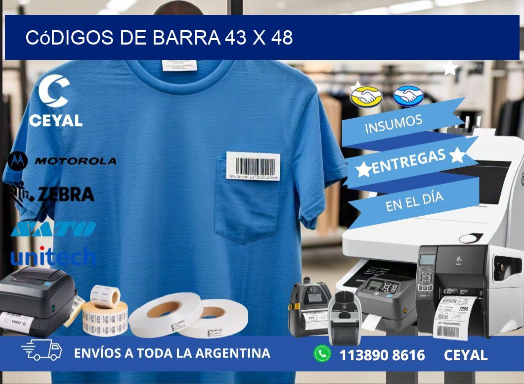 códigos de barra 43 x 48