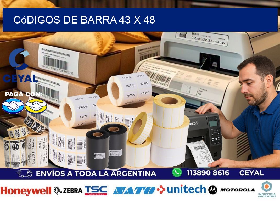 códigos de barra 43 x 48