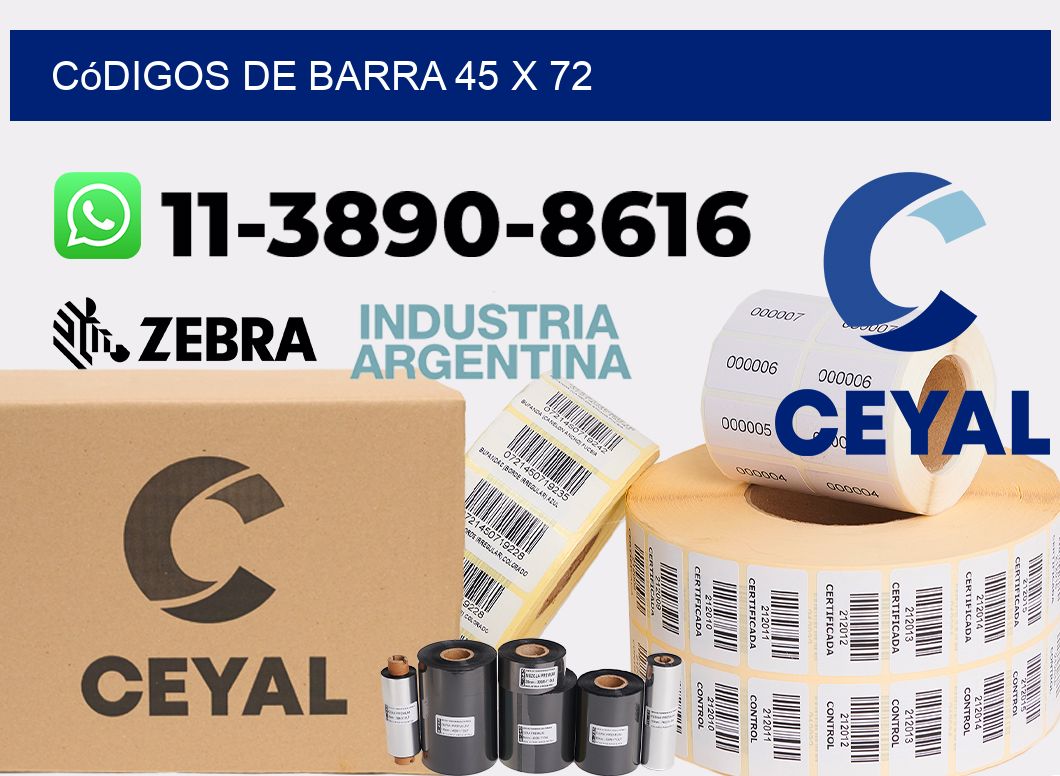 códigos de barra 45 x 72