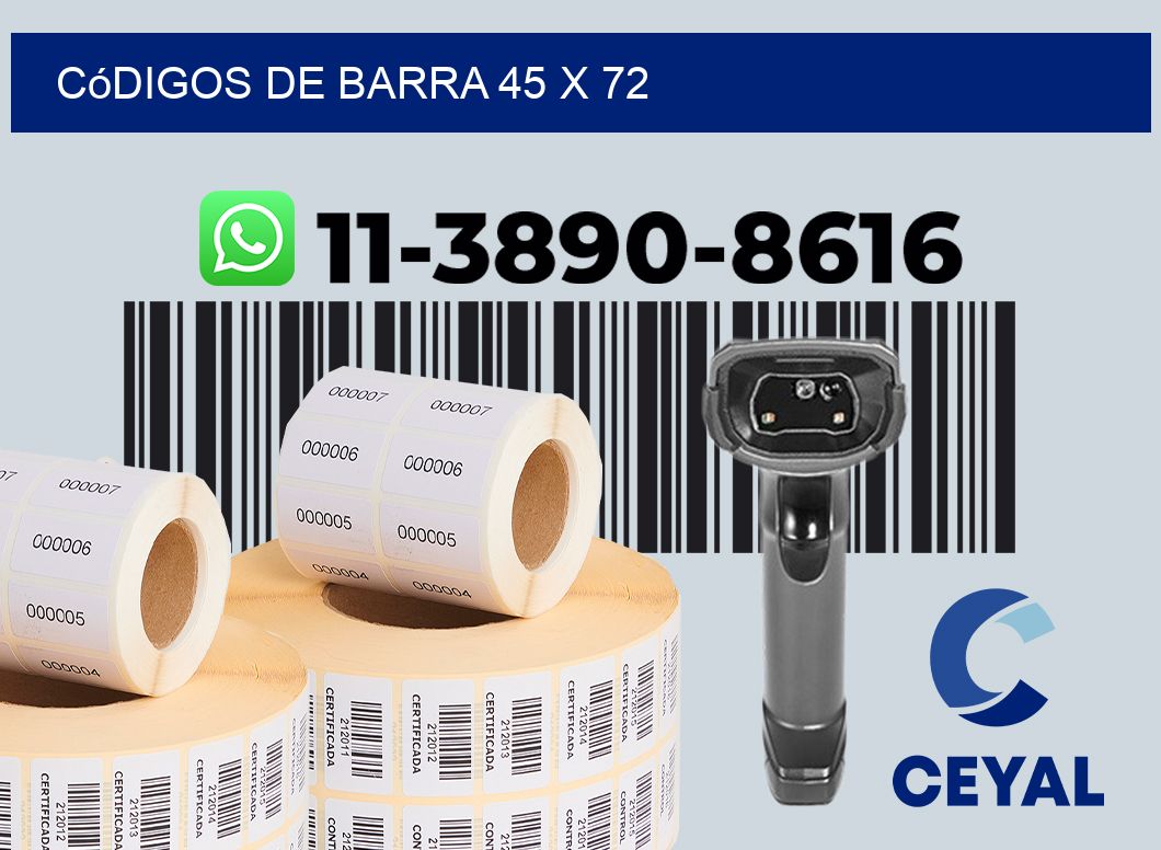 códigos de barra 45 x 72