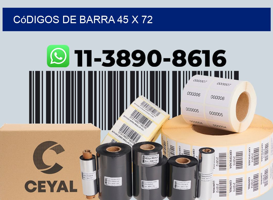 códigos de barra 45 x 72