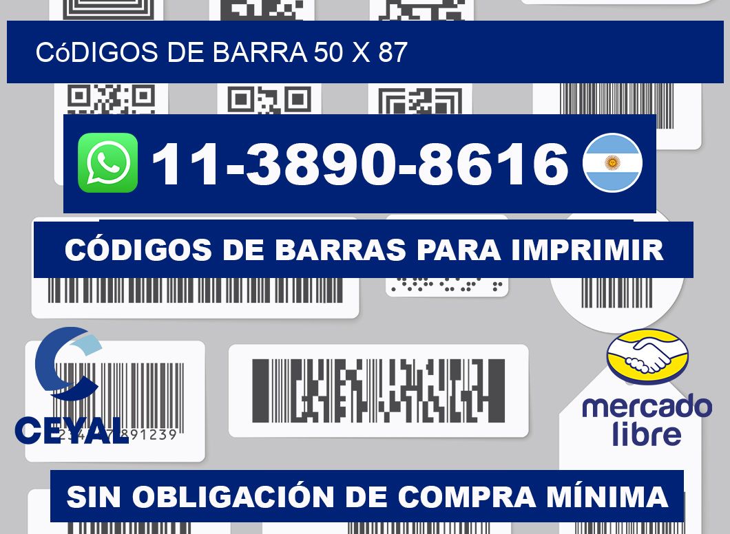 códigos de barra 50 x 87
