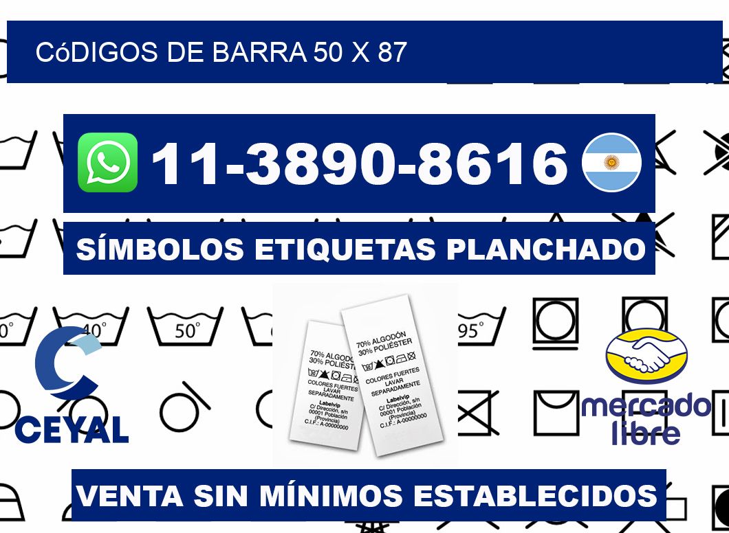 códigos de barra 50 x 87