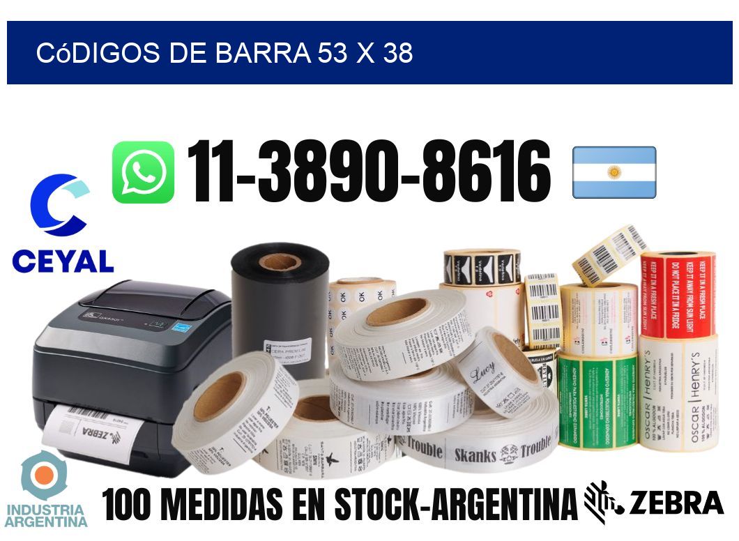 códigos de barra 53 x 38