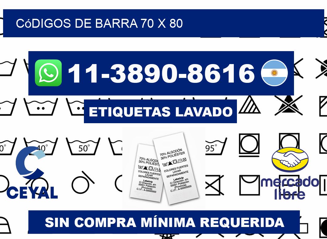 códigos de barra 70 x 80