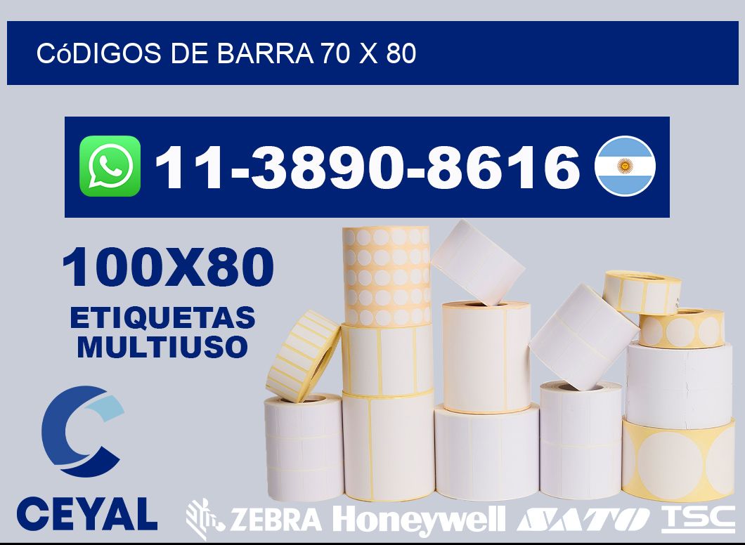 códigos de barra 70 x 80